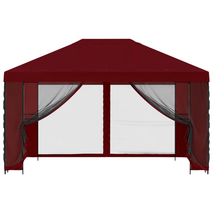 Garden Gazebo with Sidewalls 4 x 3 m Burgundy
