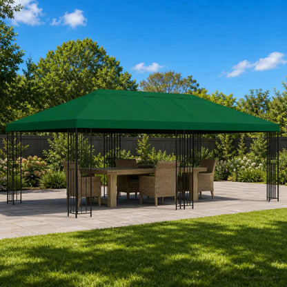 Gazebo Canopy Cover 6 x 3 m Green Polyester 190