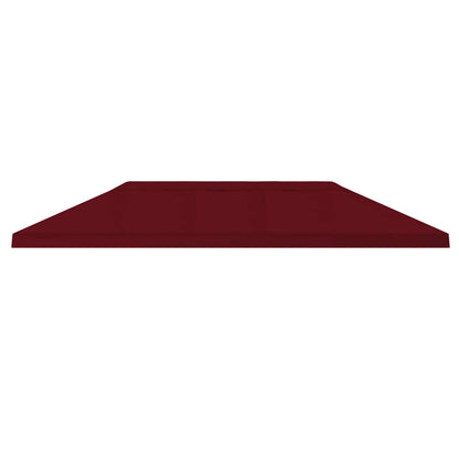Gazebo Canopy Cover 6 x 3 m Burgundy Polyester 190