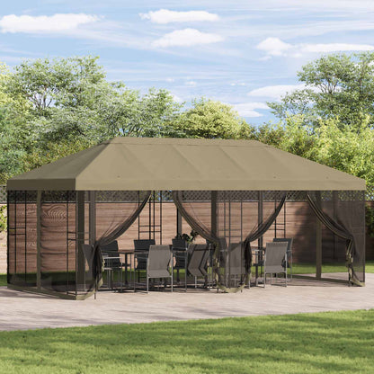 Gazebo Cover with Sidewalls 6 x 3 m Beige Polyester 190