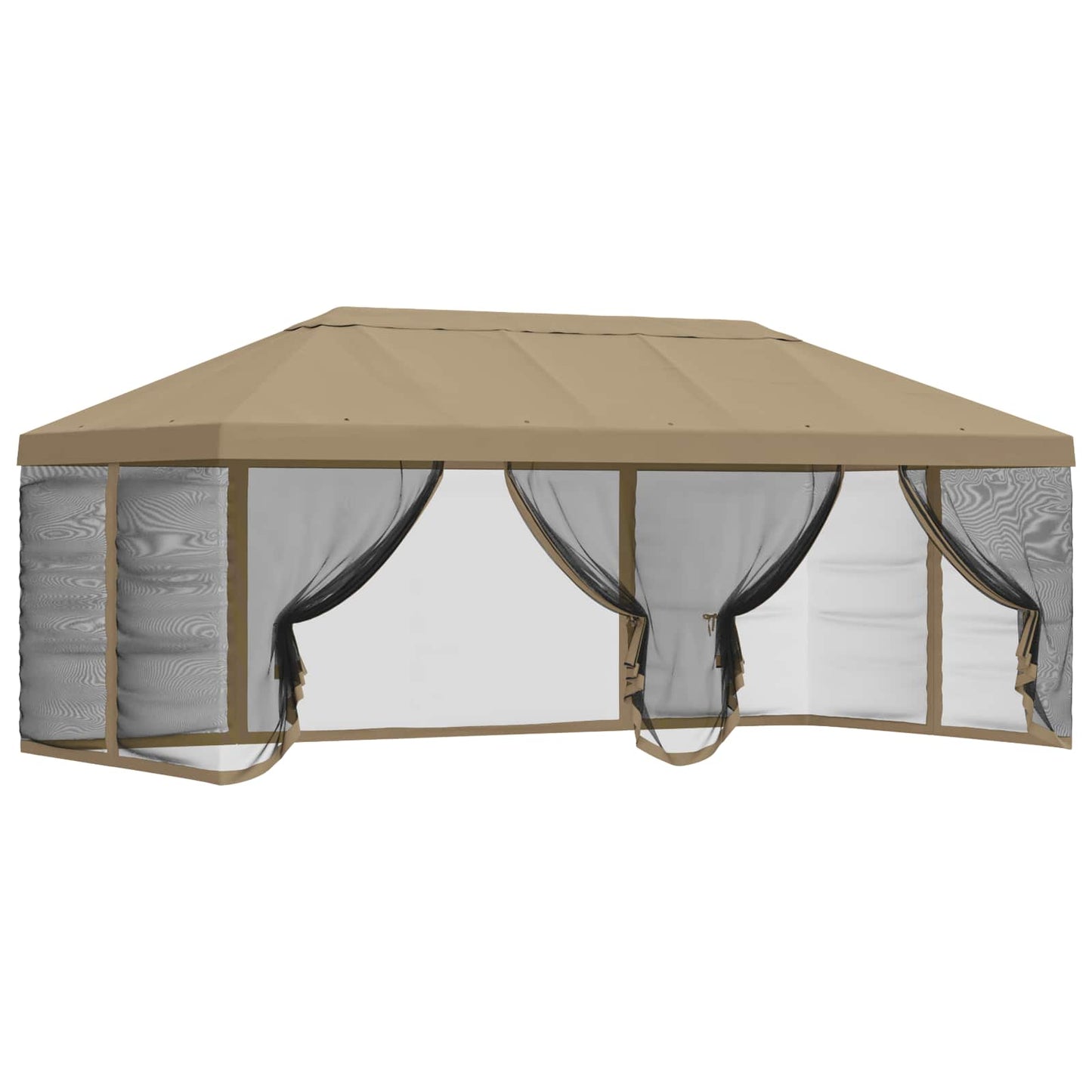 Gazebo Cover with Sidewalls 6 x 3 m Beige Polyester 190