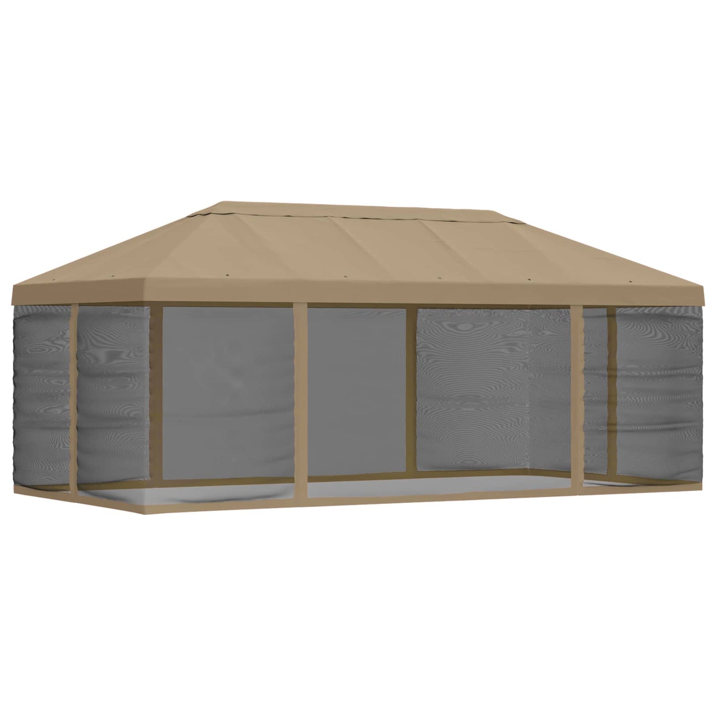 Gazebo Cover with Sidewalls 6 x 3 m Beige Polyester 190