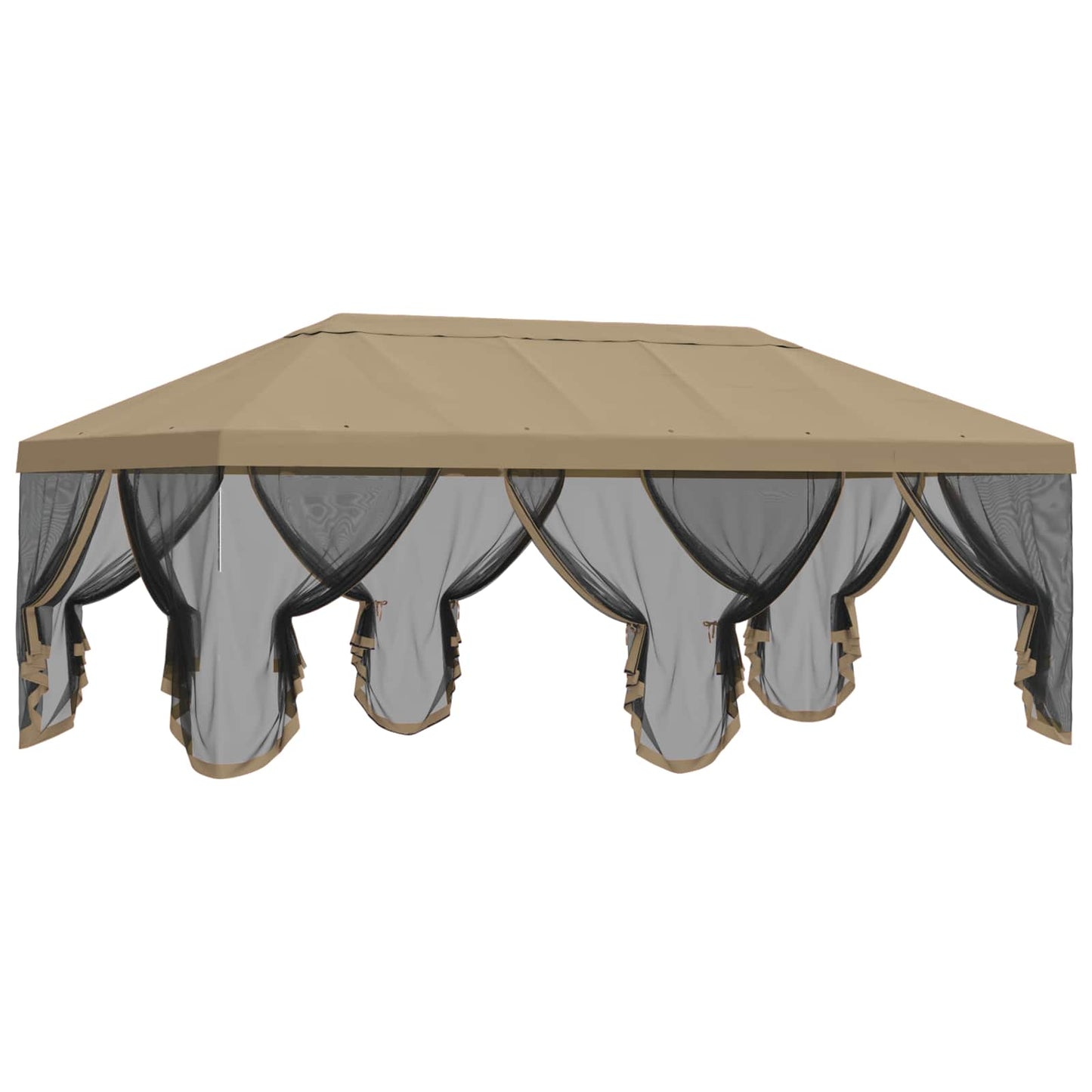 Gazebo Cover with Sidewalls 6 x 3 m Beige Polyester 190