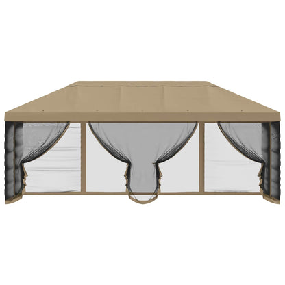 Gazebo Cover with Sidewalls 6 x 3 m Beige Polyester 190