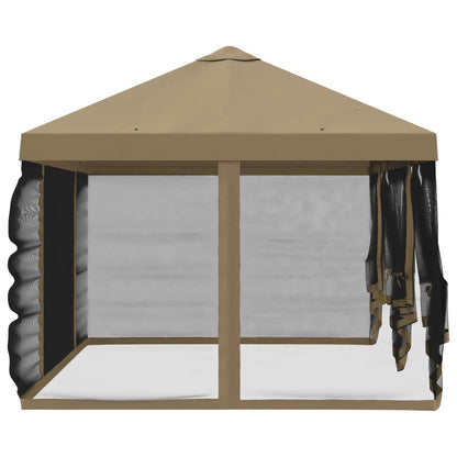 Gazebo Cover with Sidewalls 6 x 3 m Beige Polyester 190