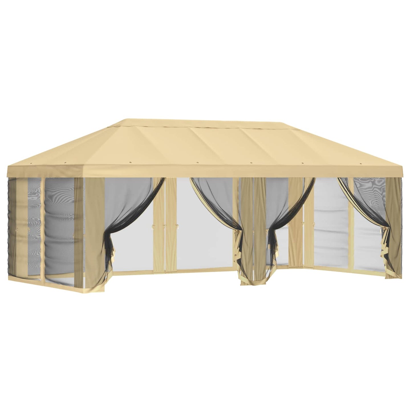 Gazebo Cover with Sidewalls 6 x 3 m Cream Polyester 190