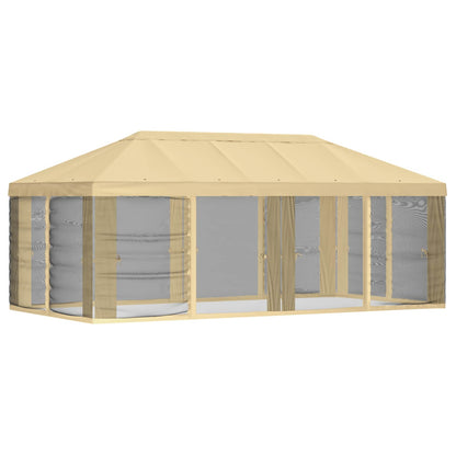Gazebo Cover with Sidewalls 6 x 3 m Cream Polyester 190