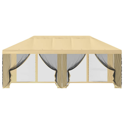 Gazebo Cover with Sidewalls 6 x 3 m Cream Polyester 190