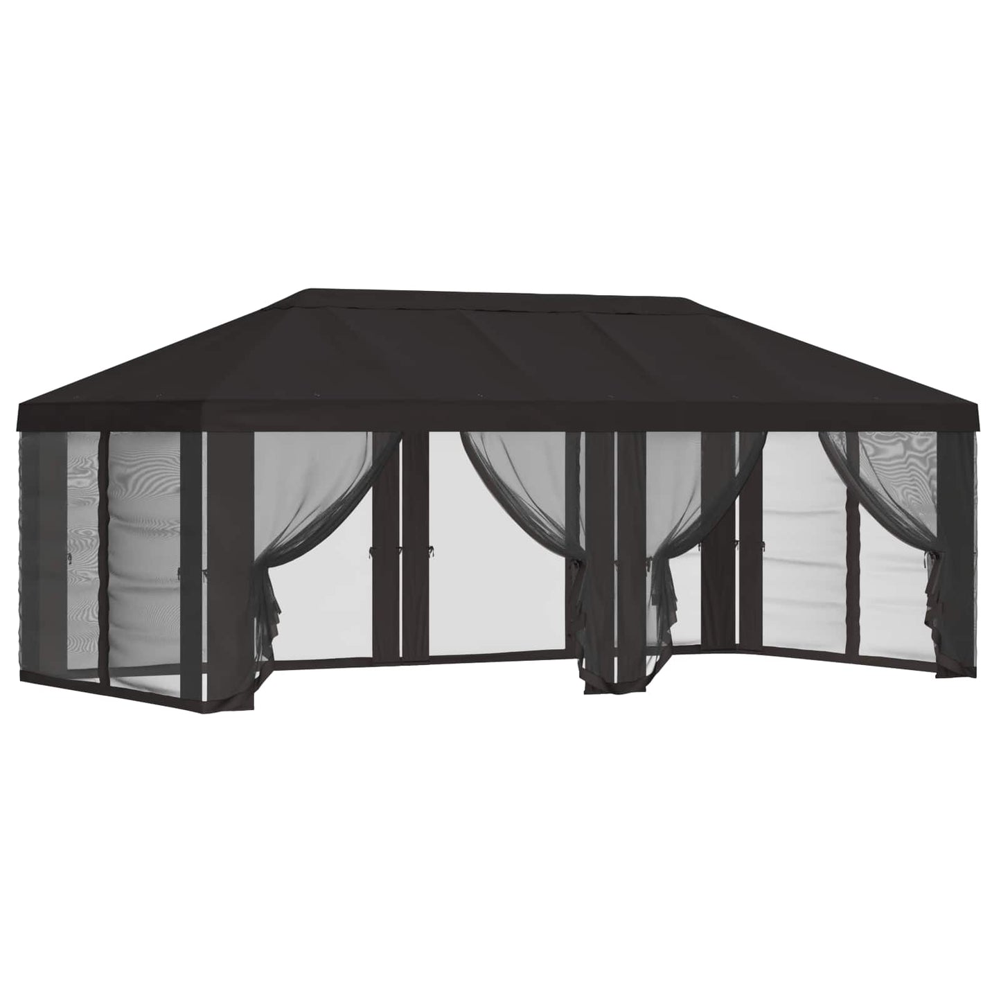 Gazebo Cover with Sidewalls 6 x 3 m Anthracite Polyester 190