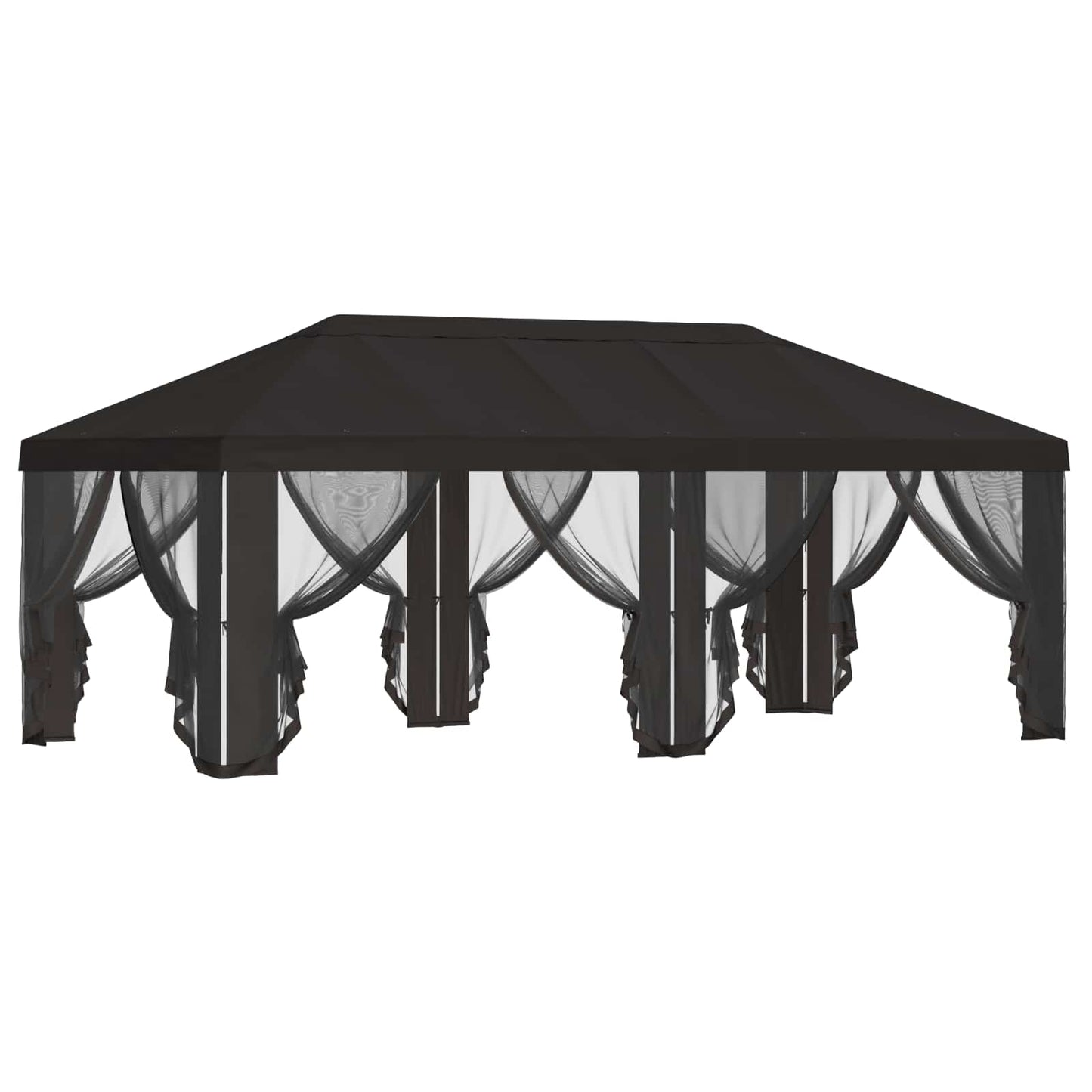 Gazebo Cover with Sidewalls 6 x 3 m Anthracite Polyester 190