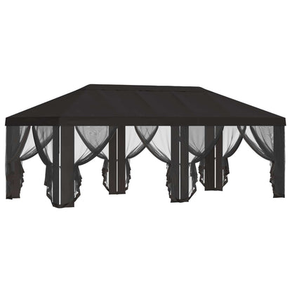 Gazebo Cover with Sidewalls 6 x 3 m Anthracite Polyester 190