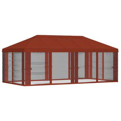 Gazebo Cover with Sidewalls 6 x 3 m Terracotta Polyester 190