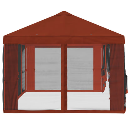 Gazebo Cover with Sidewalls 6 x 3 m Terracotta Polyester 190