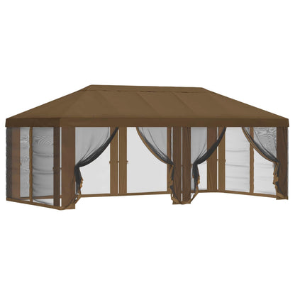 Gazebo Cover with Sidewalls 6 x 3 m Taupe Polyester 190