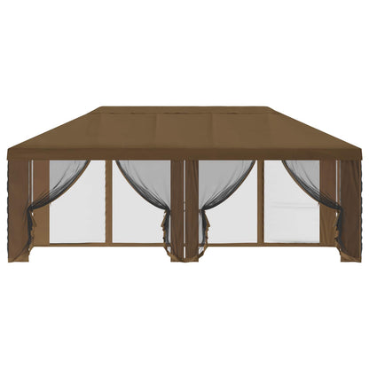 Gazebo Cover with Sidewalls 6 x 3 m Taupe Polyester 190
