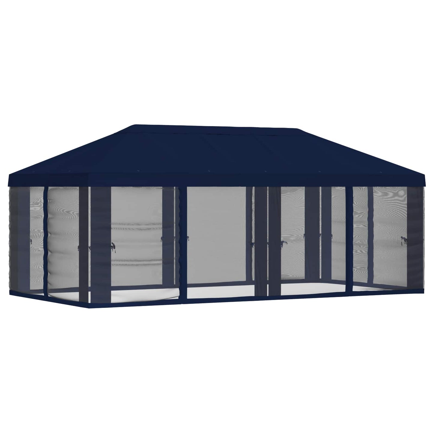 Gazebo Cover with Sidewalls 6 x 3 m Blue Polyester 190