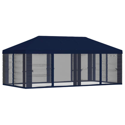 Gazebo Cover with Sidewalls 6 x 3 m Blue Polyester 190