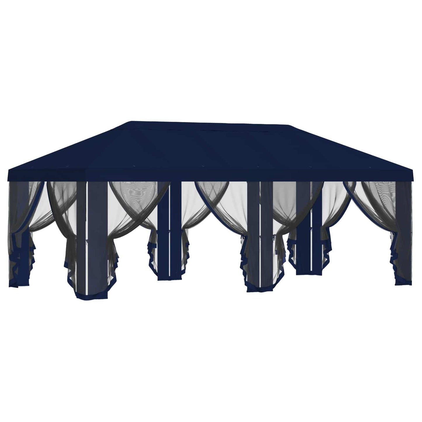 Gazebo Cover with Sidewalls 6 x 3 m Blue Polyester 190