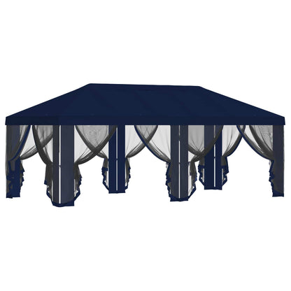 Gazebo Cover with Sidewalls 6 x 3 m Blue Polyester 190