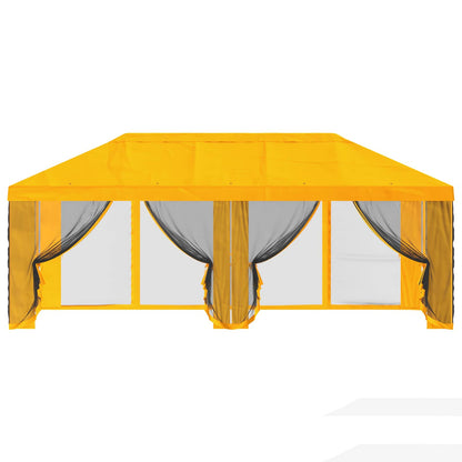 Gazebo Cover with Sidewalls 6 x 3 m Yellow Polyester 190
