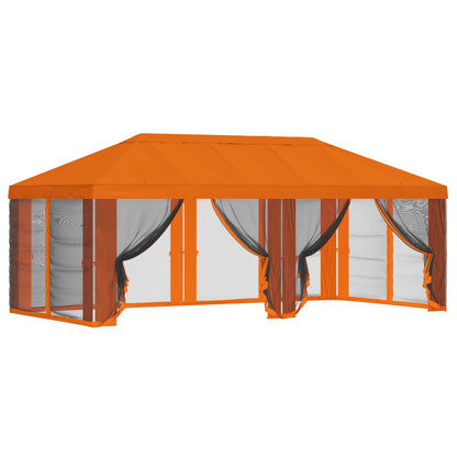 Gazebo Cover with Sidewalls 6 x 3 m Orange Polyester 190