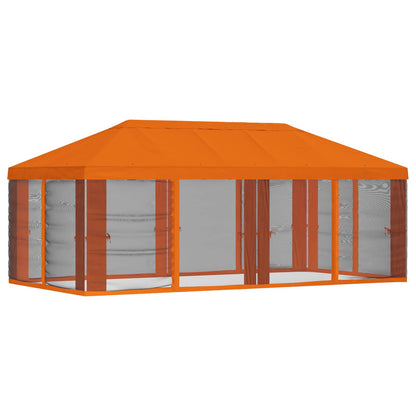 Gazebo Cover with Sidewalls 6 x 3 m Orange Polyester 190