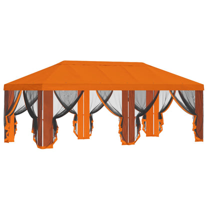 Gazebo Cover with Sidewalls 6 x 3 m Orange Polyester 190