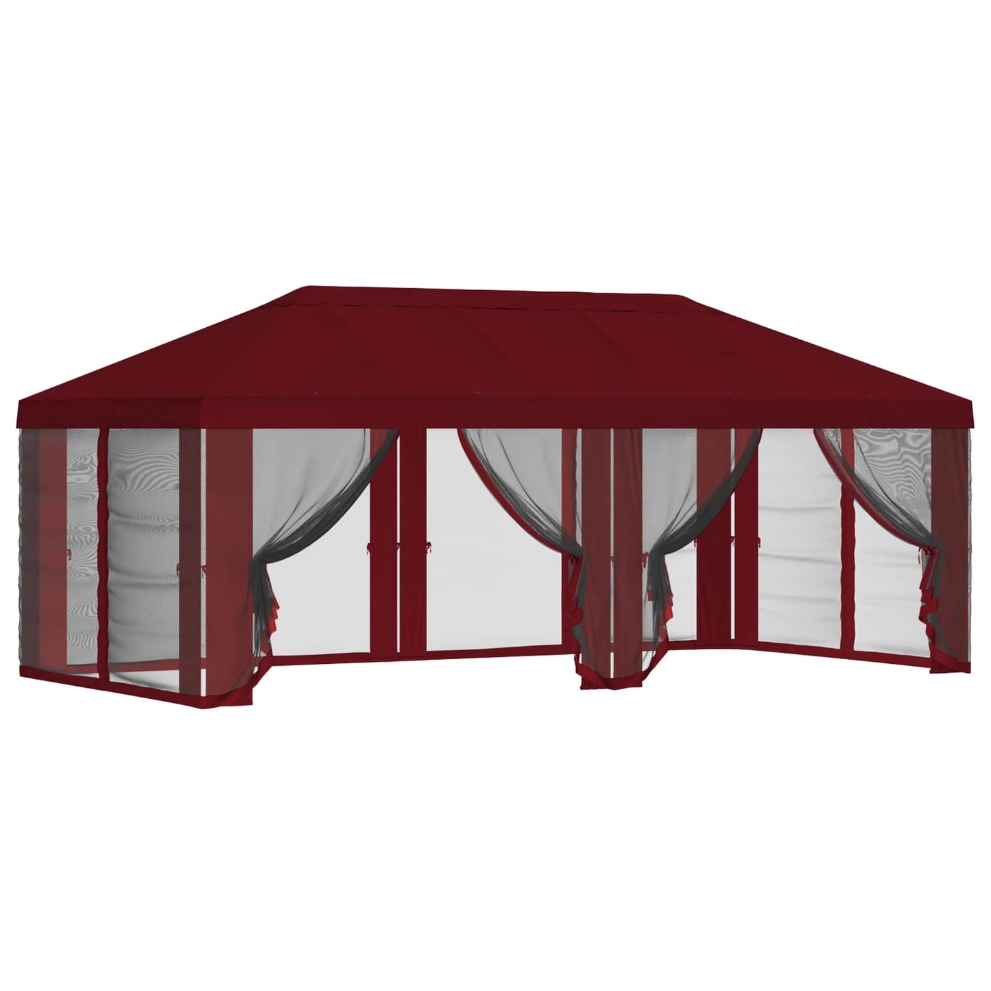 Gazebo Cover with Sidewalls 6 x 3 m Burgundy Polyester 190