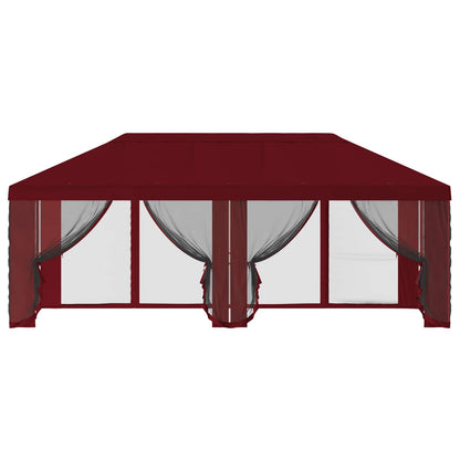 Gazebo Cover with Sidewalls 6 x 3 m Burgundy Polyester 190