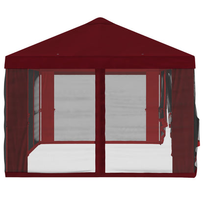 Gazebo Cover with Sidewalls 6 x 3 m Burgundy Polyester 190