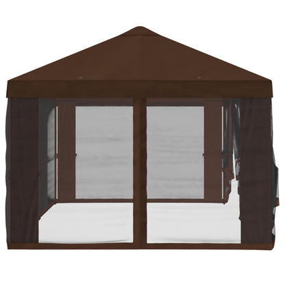 Gazebo Cover with Sidewalls 6 x 3 m Brown Polyester 190