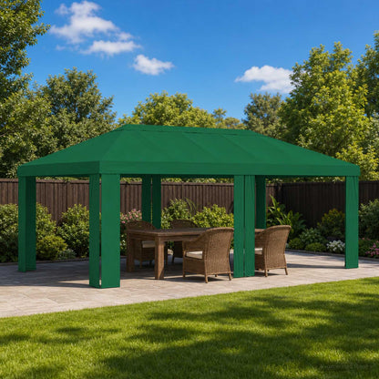 Gazebo Cover 6 x 3 m Green Polyester 190 gsm
