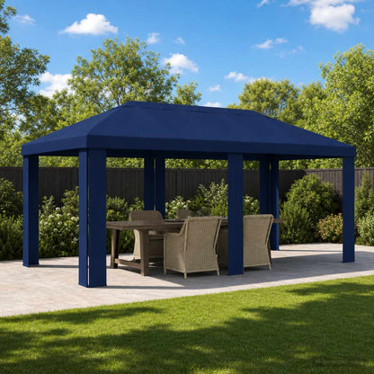 Gazebo Cover 6 x 3 m Blue Polyester 190 gsm