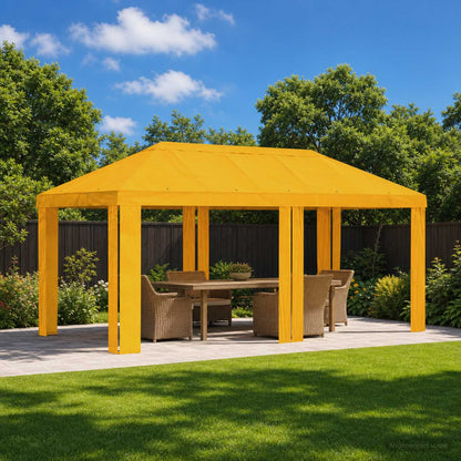Gazebo Cover 6 x 3 m Yellow Polyester 190 gsm