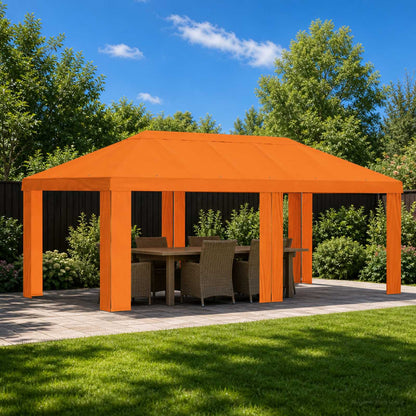 Gazebo Cover 6 x 3 m Orange Polyester 190 gsm