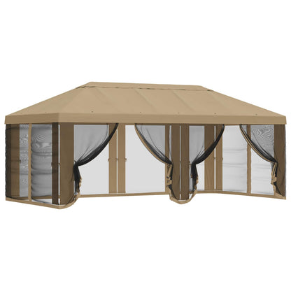 Gazebo Cover with Sidewalls Beige 600.5 x 300.5 cm Polyester