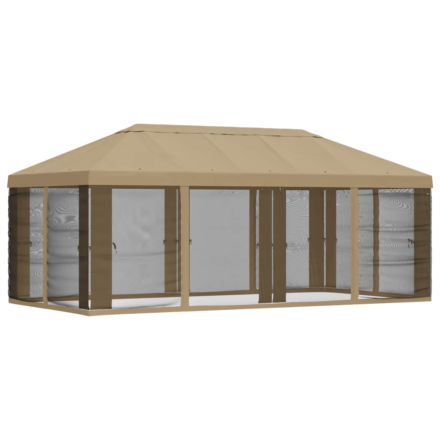 Gazebo Cover with Sidewalls Beige 600.5 x 300.5 cm Polyester