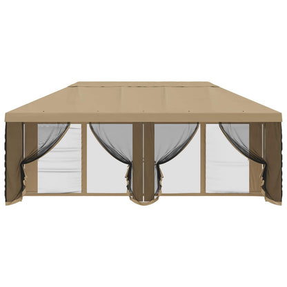Gazebo Cover with Sidewalls Beige 600.5 x 300.5 cm Polyester
