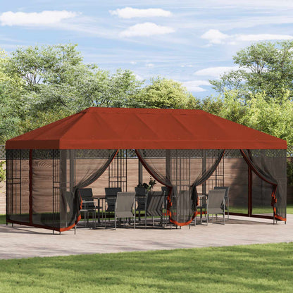 Gazebo Cover with Sidewalls Terracotta 600.5 x 300.5 cm