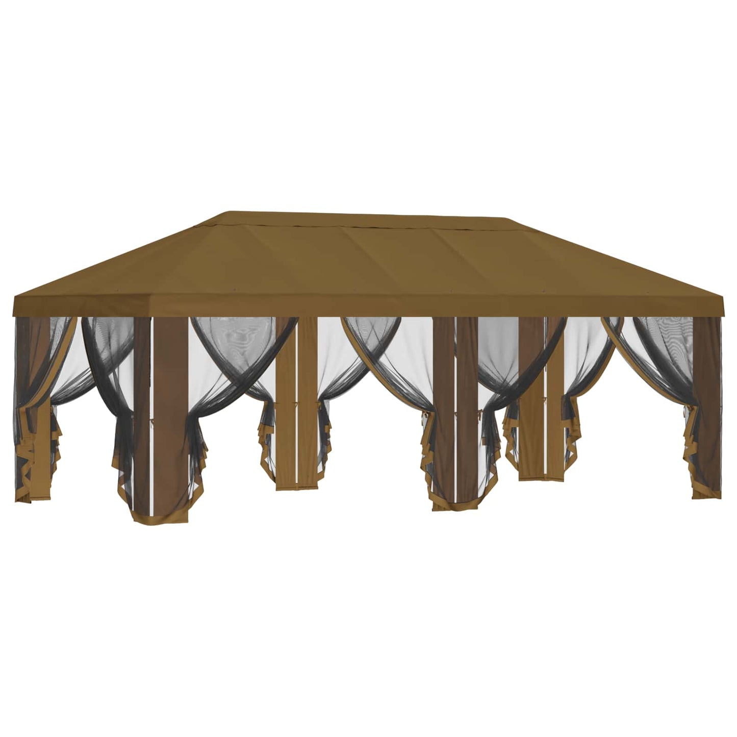 Gazebo Cover with Sidewalls Taupe 600.5 x 300.5 cm Polyester