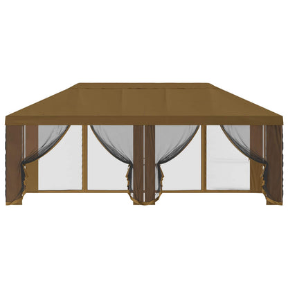 Gazebo Cover with Sidewalls Taupe 600.5 x 300.5 cm Polyester
