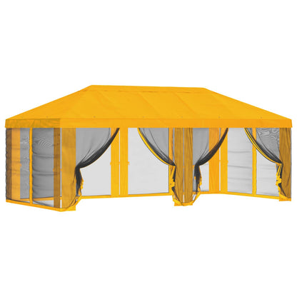 Gazebo Cover with Sidewalls Yellow 600.5 x 300.5 cm Polyester