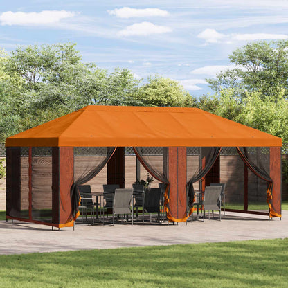 Gazebo Cover with Sidewalls Orange 600.5 x 300.5 cm Polyester