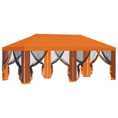 Gazebo Cover with Sidewalls Orange 600.5 x 300.5 cm Polyester