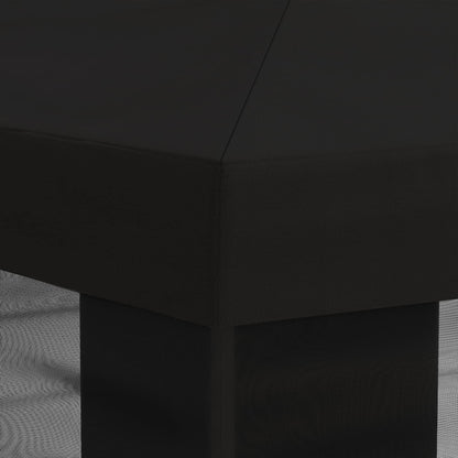 Gazebo Cover with Sidewalls Black 600.5 x 300.5 cm Polyester