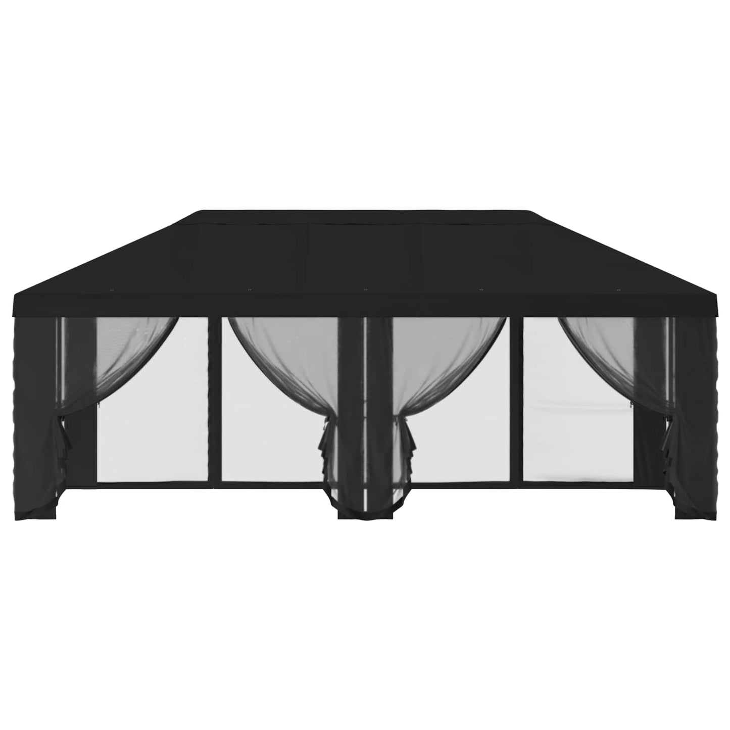 Gazebo Cover with Sidewalls Black 600.5 x 300.5 cm Polyester
