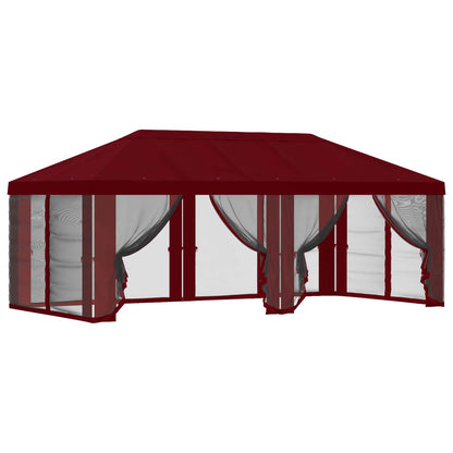 Gazebo Cover with Sidewalls Burgundy 600.5 x 300.5 cm Polyester