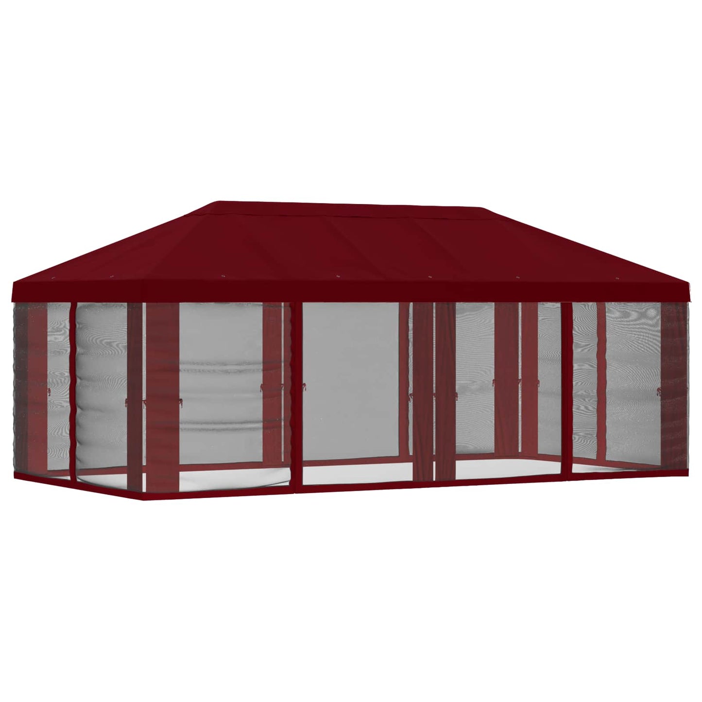 Gazebo Cover with Sidewalls Burgundy 600.5 x 300.5 cm Polyester