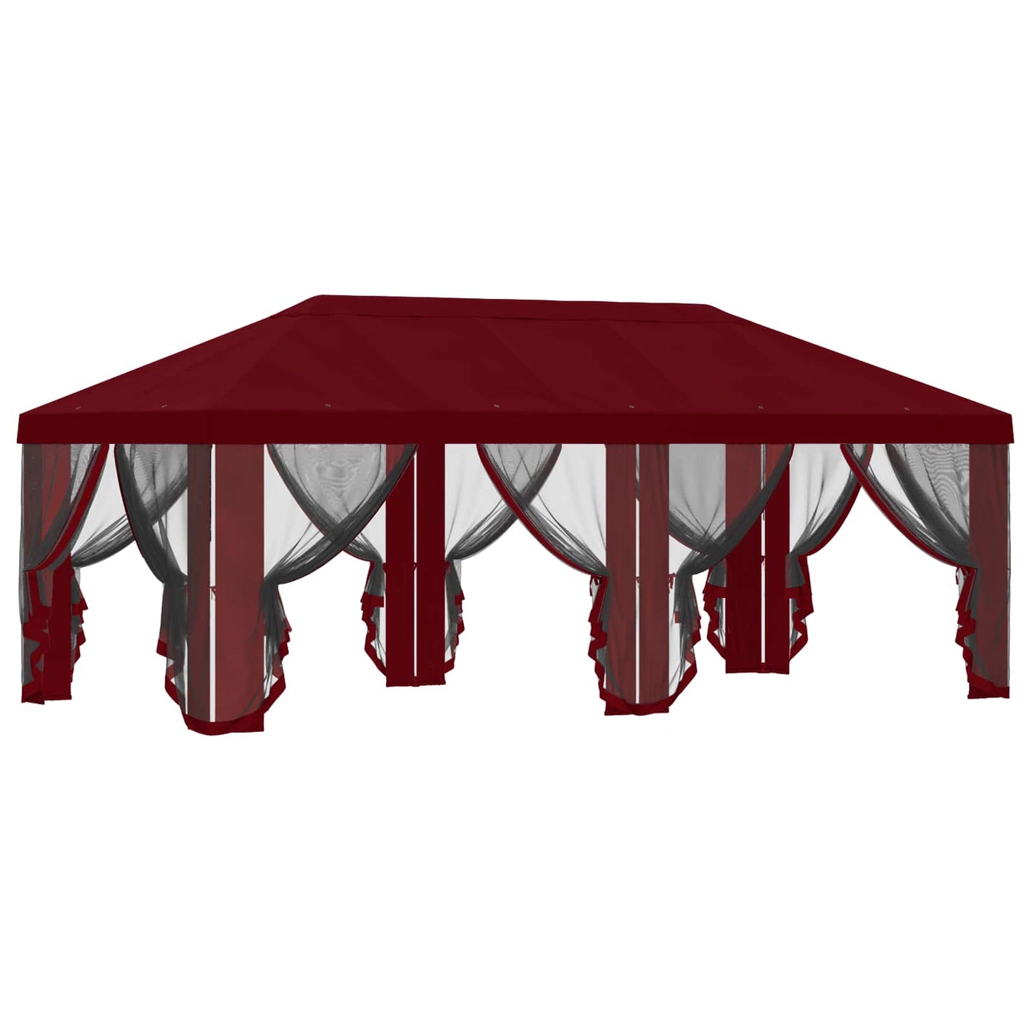 Gazebo Cover with Sidewalls Burgundy 600.5 x 300.5 cm Polyester