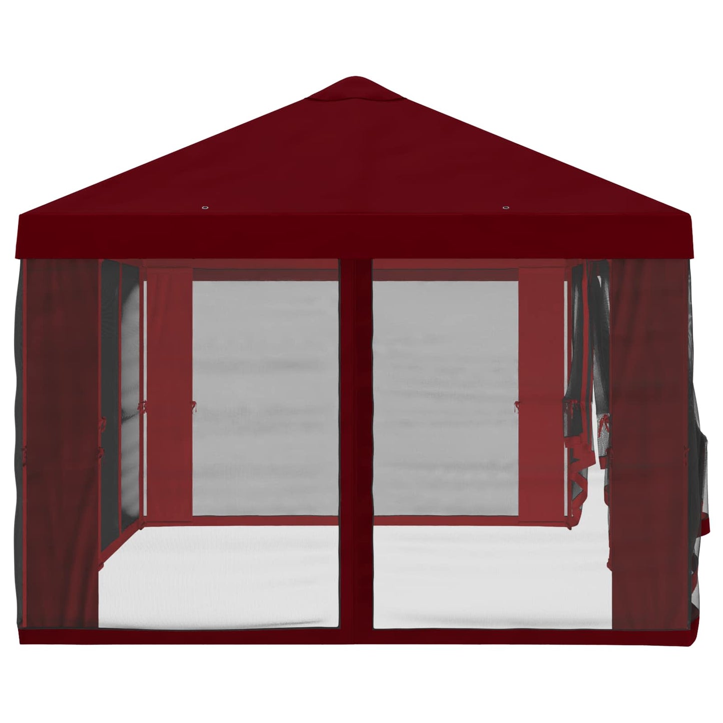 Gazebo Cover with Sidewalls Burgundy 600.5 x 300.5 cm Polyester